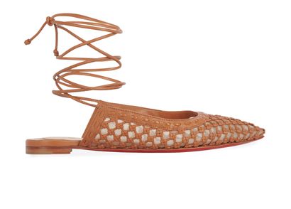 Christian Louboutin Cage And Curry Flats, front view