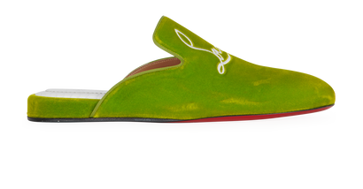 Christian Louboutin Navy Coolito Flats, front view