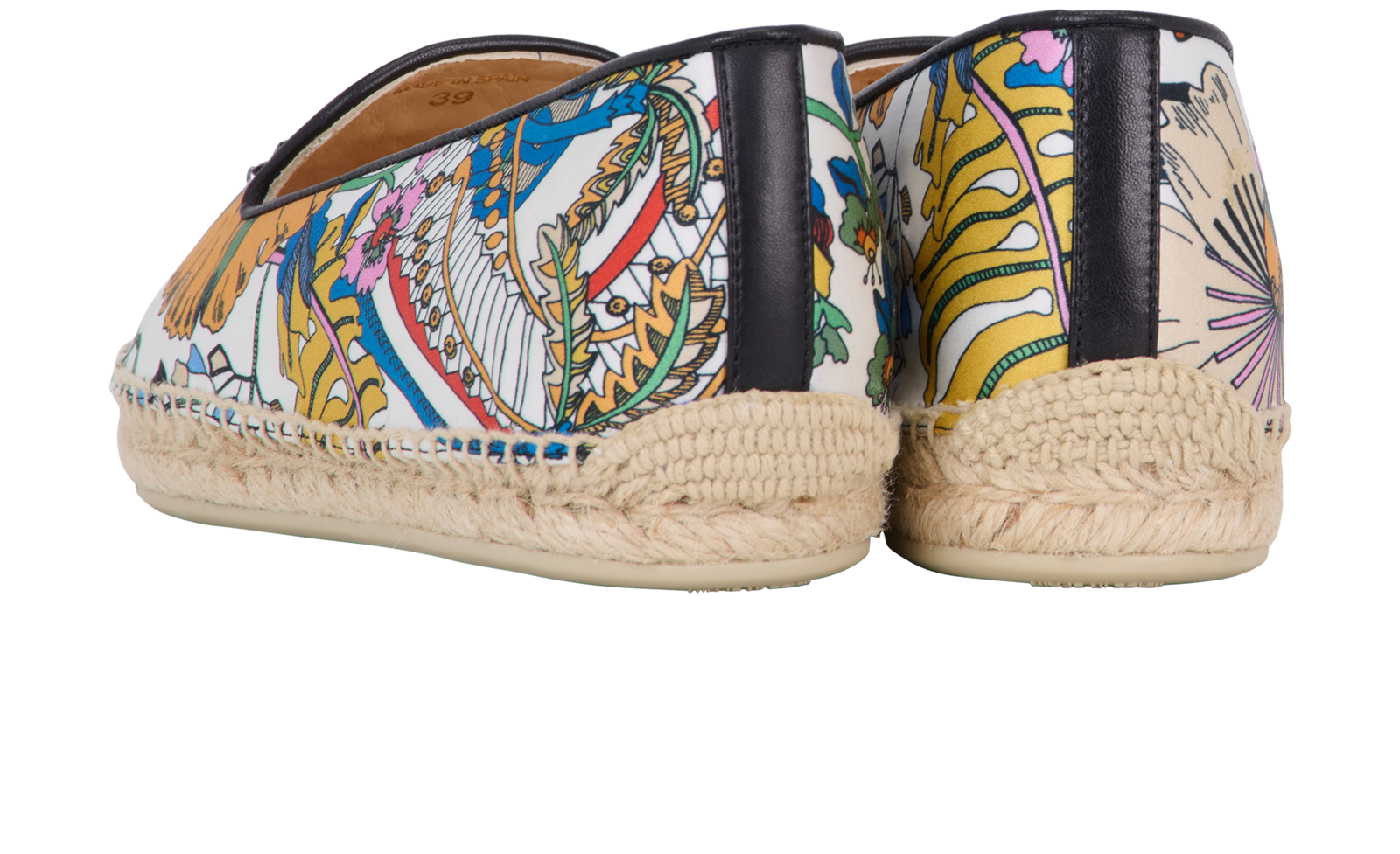Christian Louboutin Nanou Orlato Espadrilles, &pound;250, Shoes, Black/White, Satin, Back view