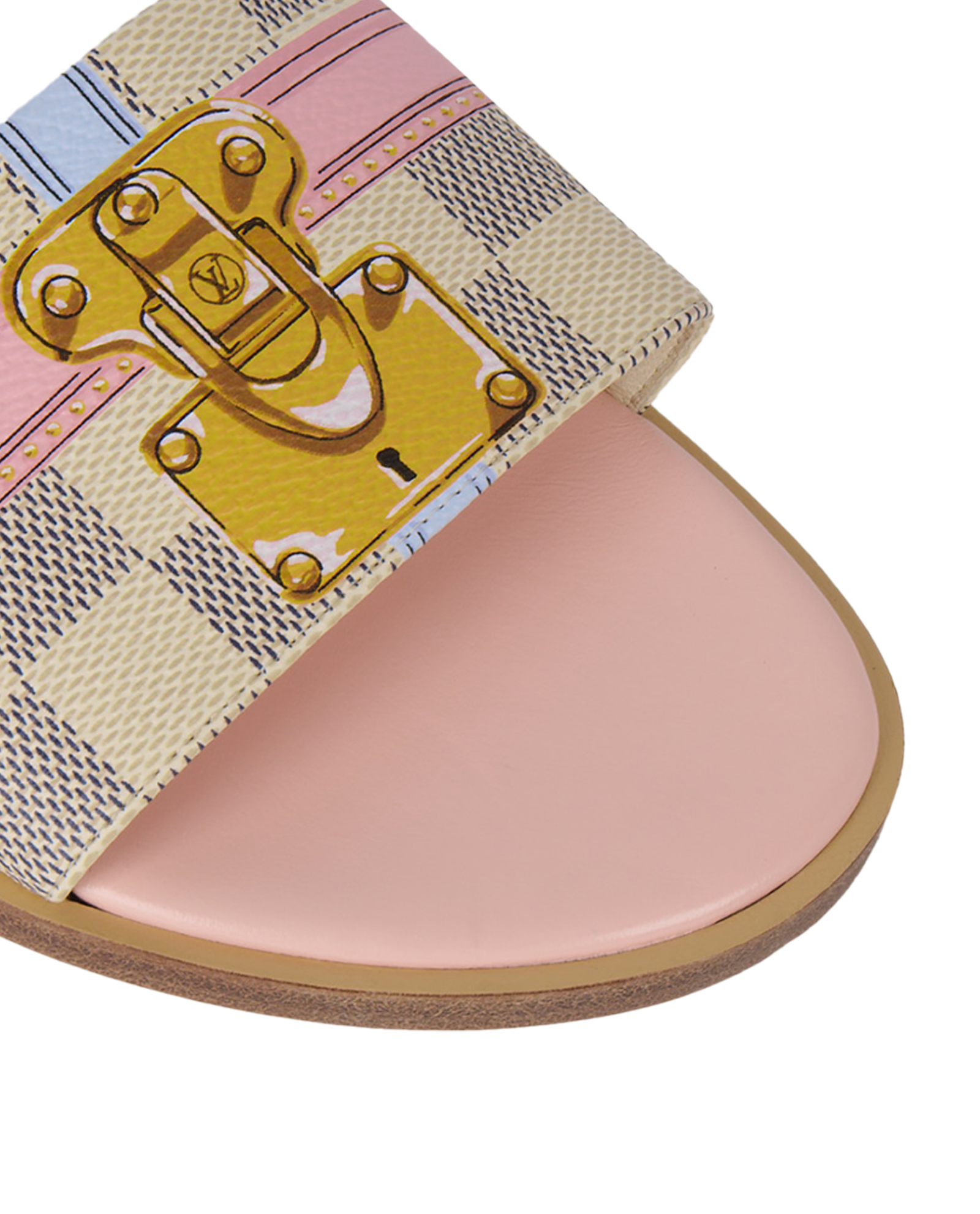 Louis Vuitton Summer Trunk Mules, &pound;295, Shoes, Black/Pink, Canvas, Other view