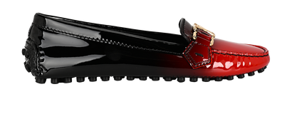 Louis Vuitton Oxford Shadow Moccasins, &pound;350, Shoes, Black/Red, Patent Leather, Front view