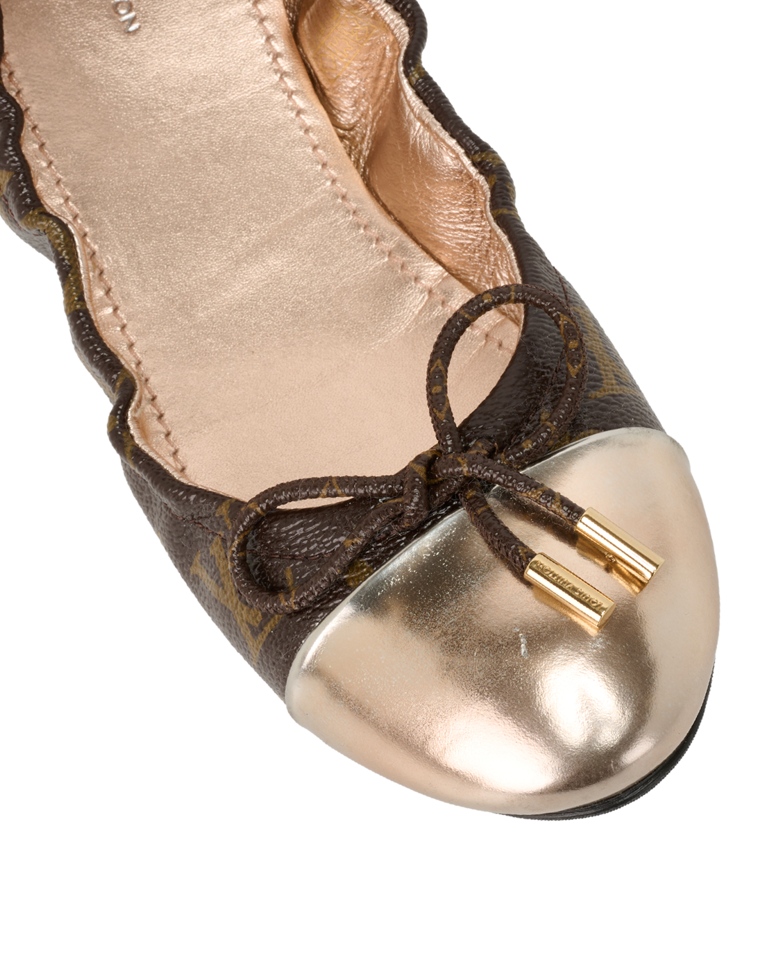 Louis Vuitton Flirty Ballerinas, &pound;295, Shoes, Brown/Rose Gold, Coated Canvas, Other view