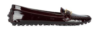 Louis Vuitton Oxford Loafers, &pound;180, Shoes, Red, Patent Leather, Front view