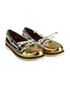 Louis Vuitton Metallic Marina Boat Shoes, side view