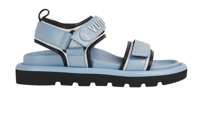 Louis Vuitton Chunky Sandals, &pound;495, Shoes, Blue, Leather, Front view