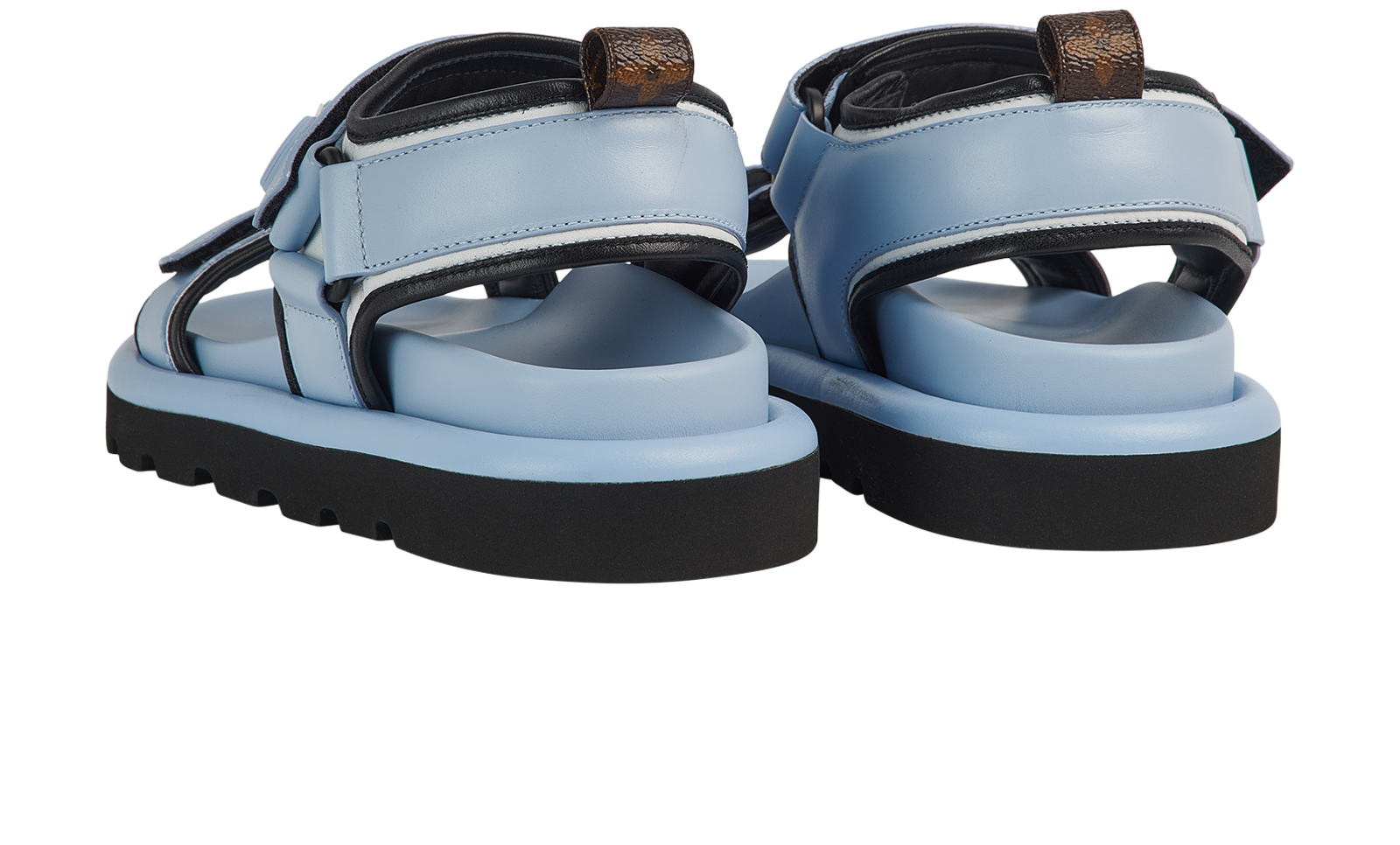 Louis Vuitton Chunky Sandals, &pound;495, Shoes, Blue, Leather, Back view