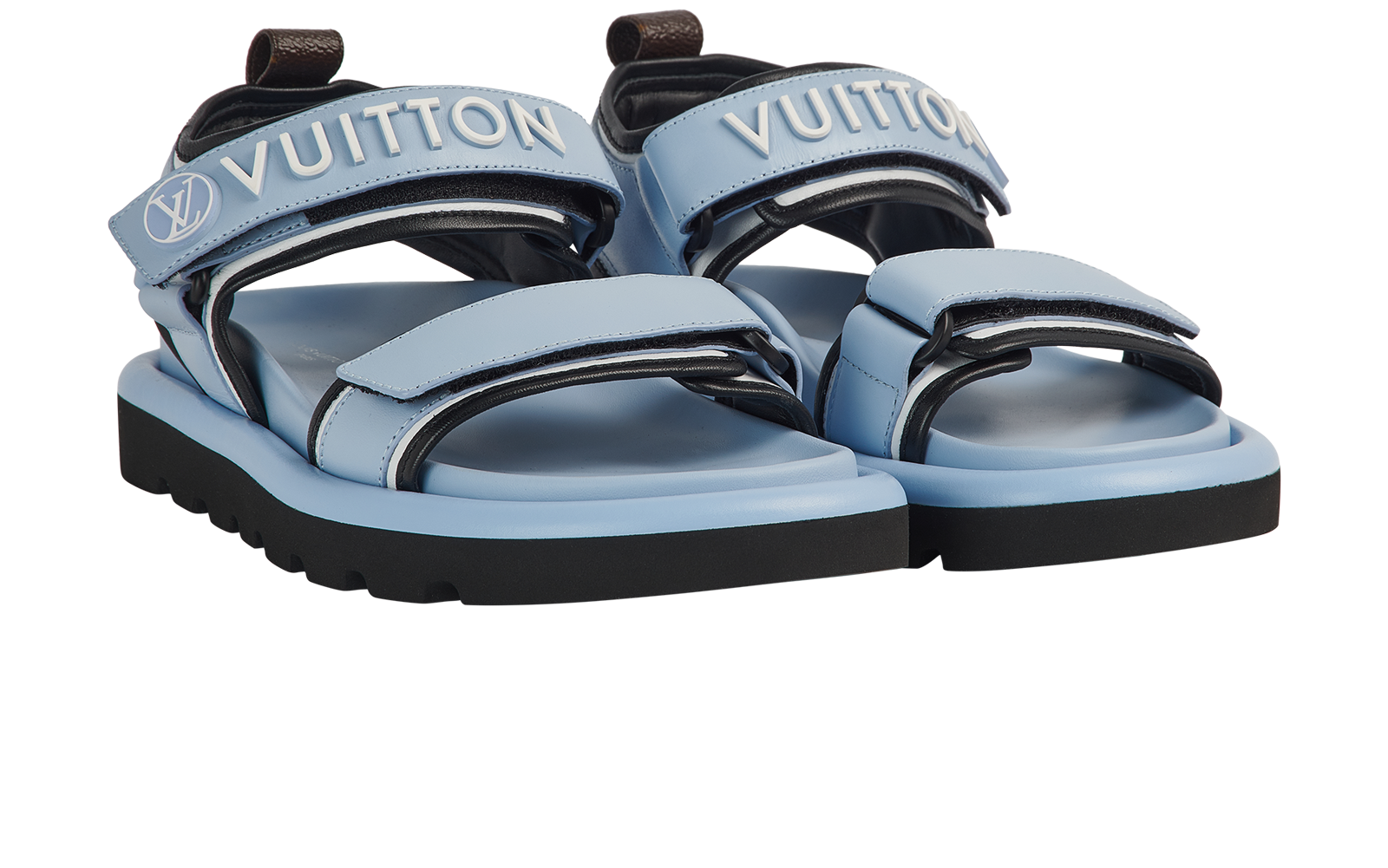Louis Vuitton Chunky Sandals, &pound;495, Shoes, Blue, Leather, Side view
