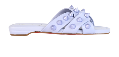 Christian Louboutin Miss Spika Club Flats, £250, Shoes, Purple, Leather, Front view