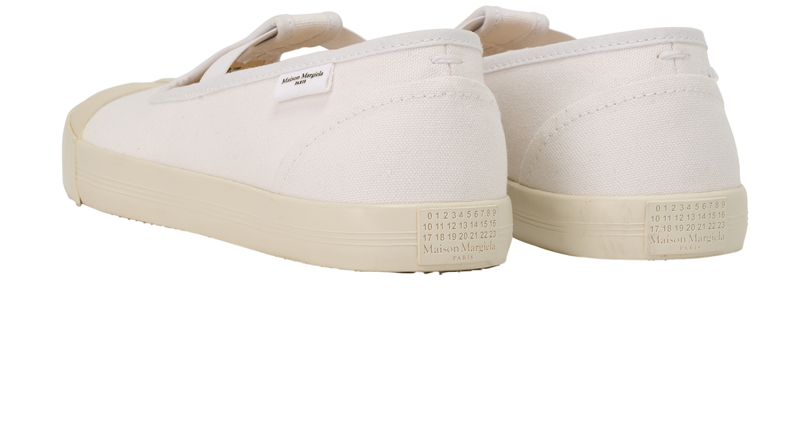 Maison Margiela On The Deck Tabi, &pound;160, Shoes, Cream, Canvas, Back view