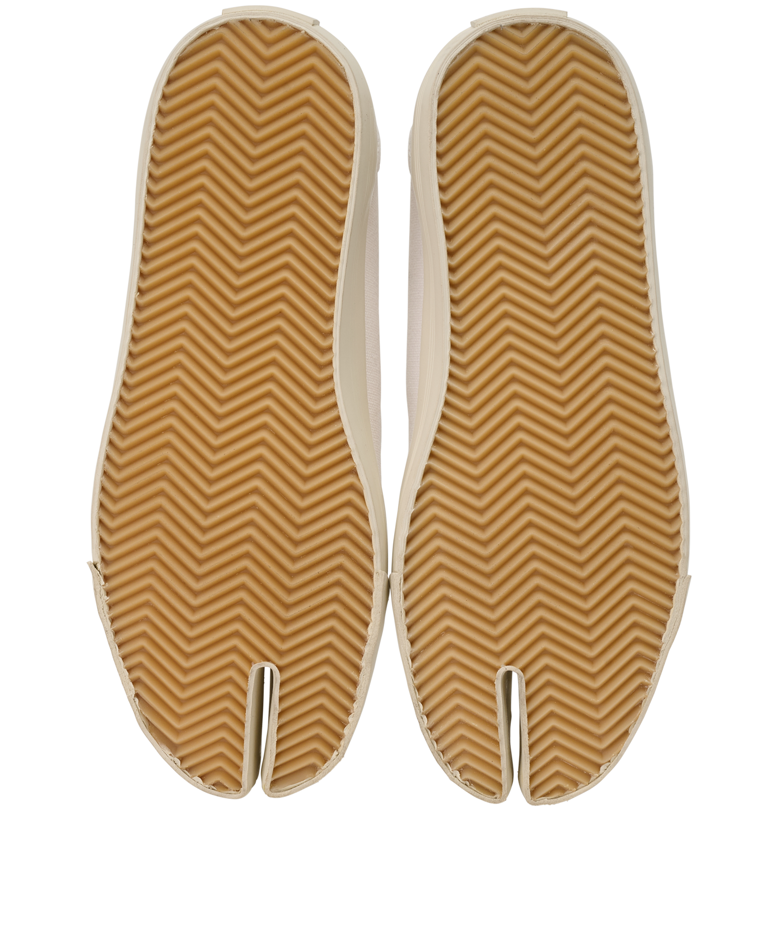 Maison Margiela On The Deck Tabi, &pound;160, Shoes, Cream, Canvas, Top view