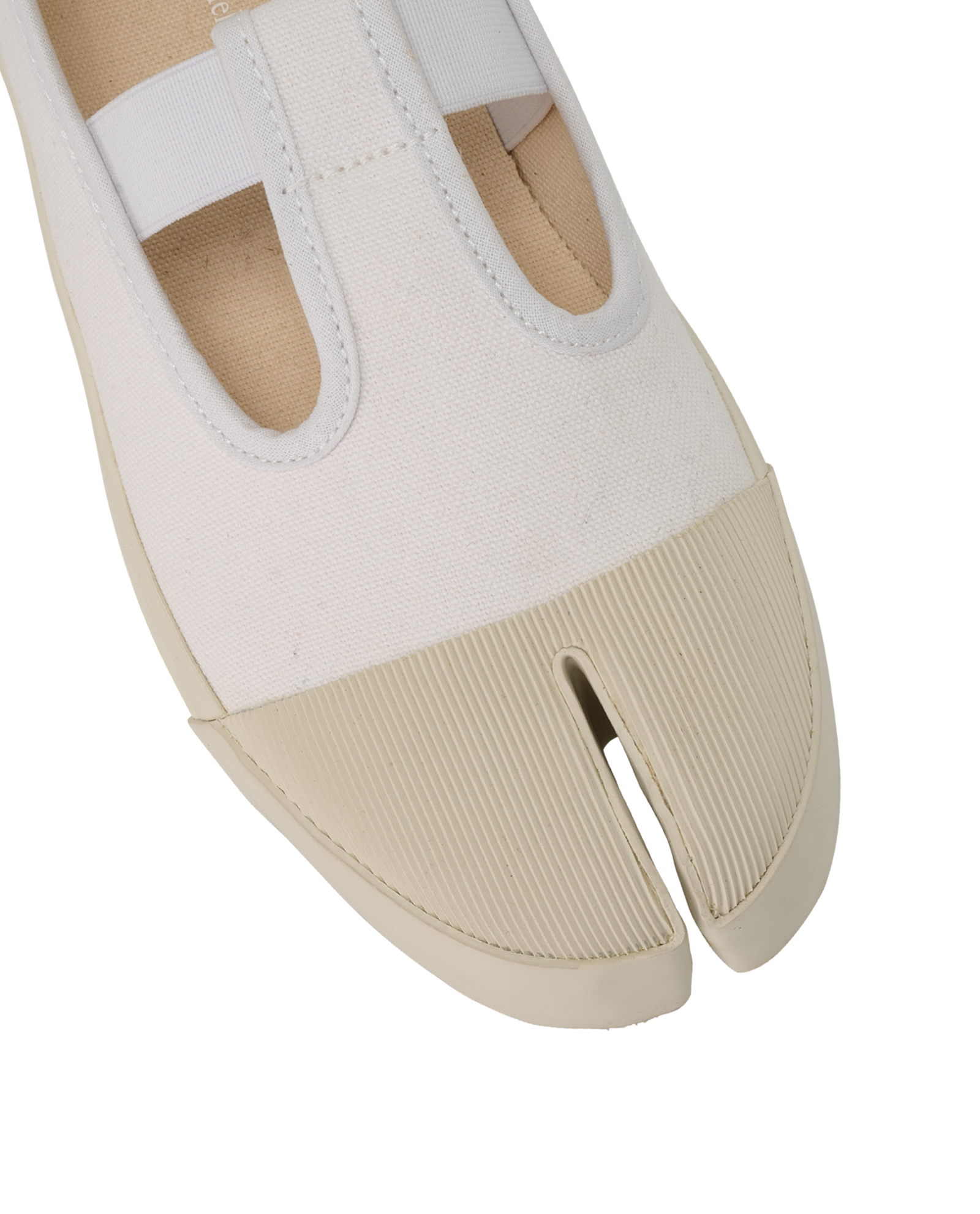 Maison Margiela On The Deck Tabi, &pound;160, Shoes, Cream, Canvas, Other view