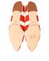Manolo Blahnik Hoggy Flats, &pound;220, Shoes, Red/White, Canvas, Top view