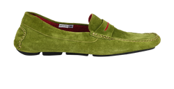 Manolo Blahnik Roaster Loafers, Mens, Suede, Green, UK12, B, 3*