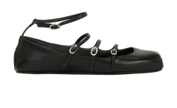 Alexander McQueen Ballet Flats, Leather, Black, UK5, 2*