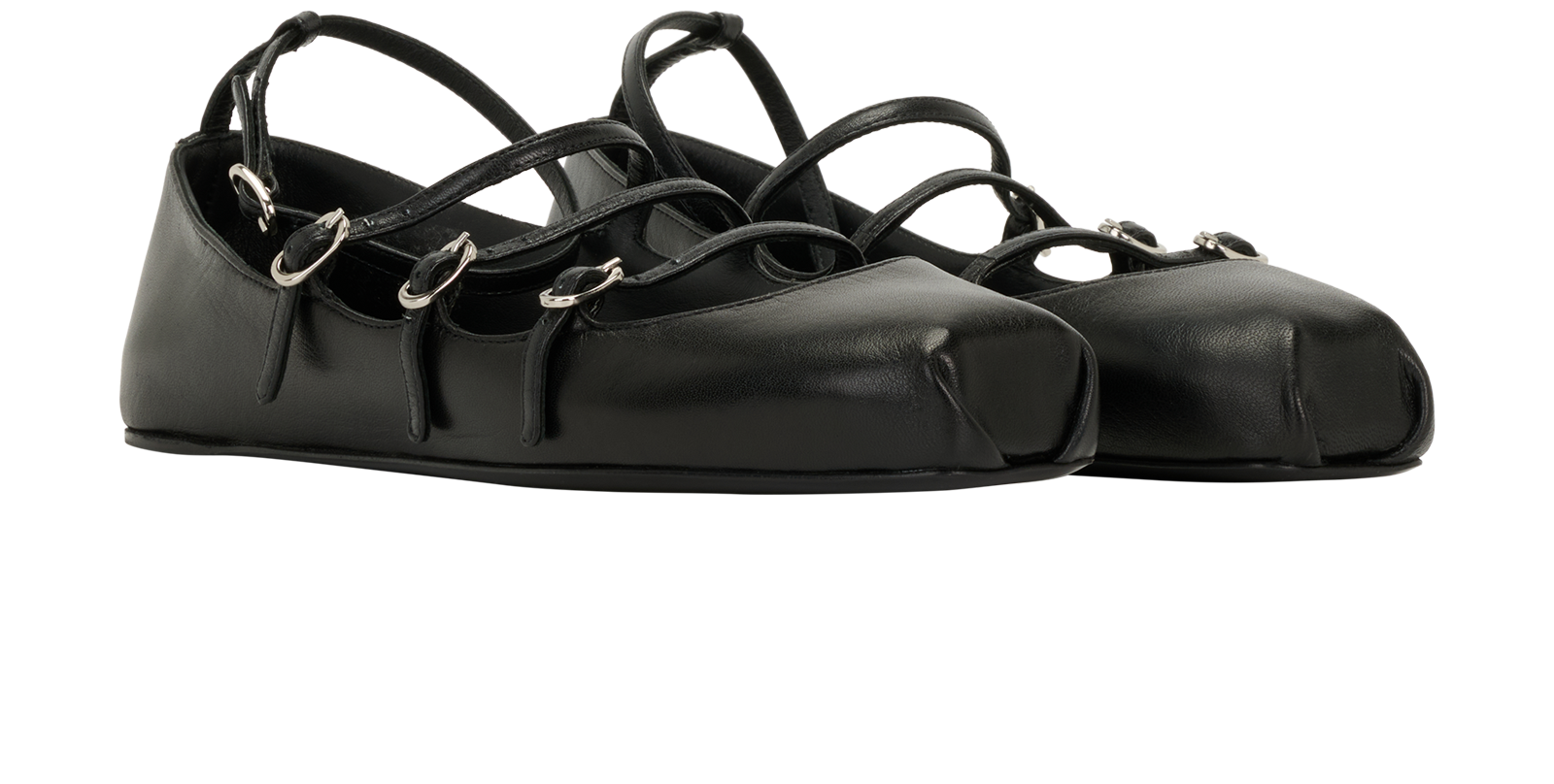 Alexander McQueen Ballet Flats, &pound;220, Shoes, Black, Leather, Side view