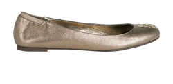Alexander McQueen Sequined Skull Flats, Leather, Bronze, UK 8, B, 3*