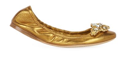 Miu Miu Embellished Ballet Flats, front view