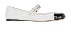 Miu Miu Two Tone Mary Jane, Patent, White/Black, UK6.5, B, 4*