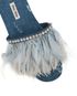 Miu Miu Feathers Denim Sandals, other view