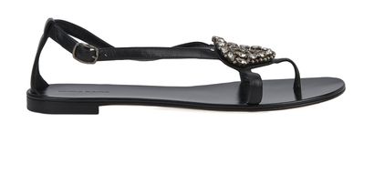 Manolo Blahnik Crystal Sandals, front view