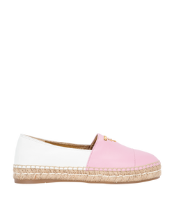 Prada Espadrilles, Leather, Pink/White, Uk3, 3*