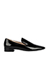 Prada Black Smoking Slipper Flats, front view