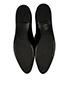 Prada Black Smoking Slipper Flats, top view