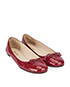 Prada Red Patent Leather Ballerina, side view