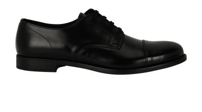 Prada Lace Up Derby, £180, Shoes, Black, Leather, Front view