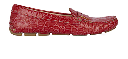 Prada Logo Penny Loafers, front view