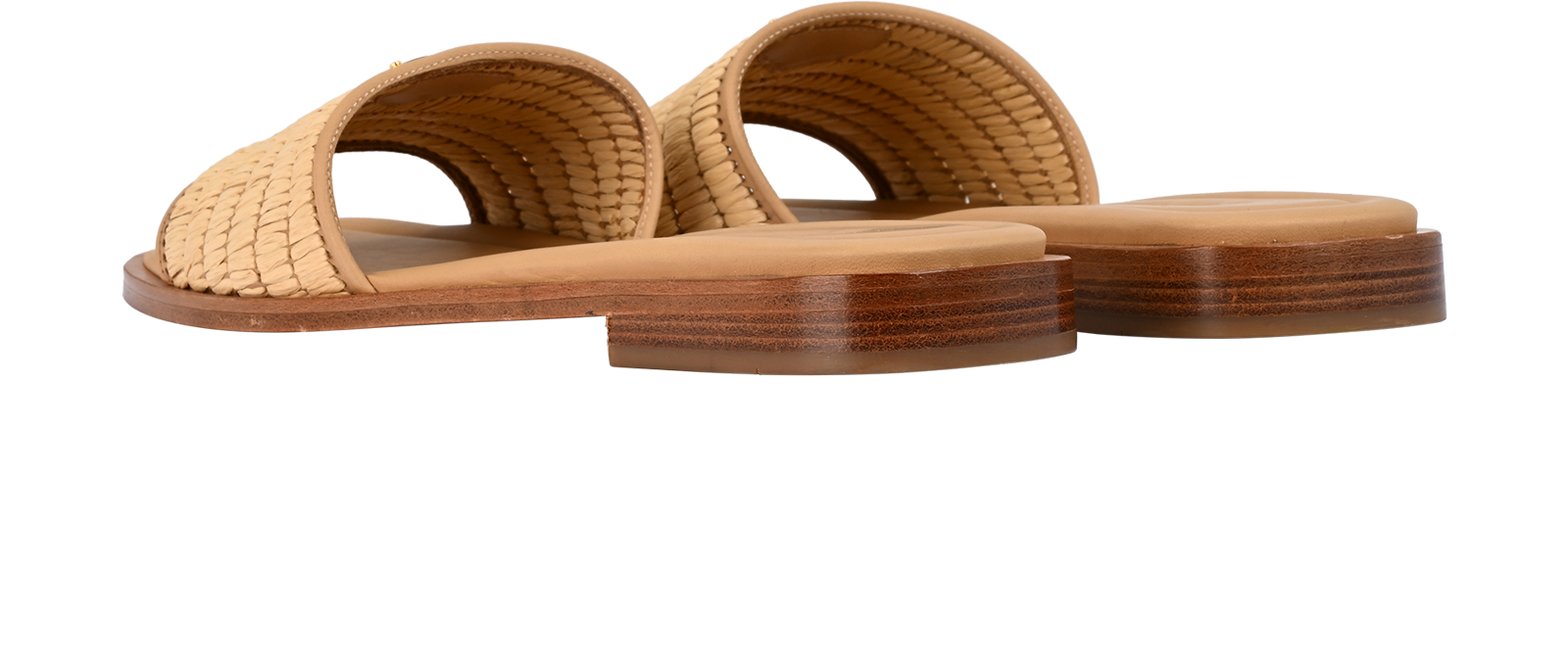 Pre-loved Prada Raffia Slides - £310