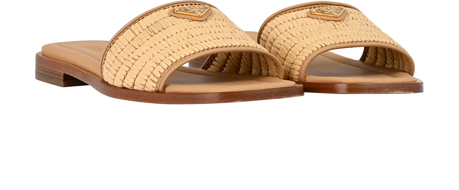 Pre-loved Prada Raffia Slides - £310