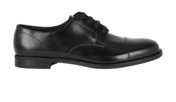 Prada Dress Shoes, Leather, Black, UK10, B, 3*