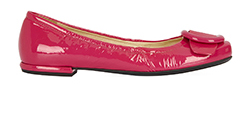 Prada Patent Ballet Flats, Leather, Pink, B, 4, 2*