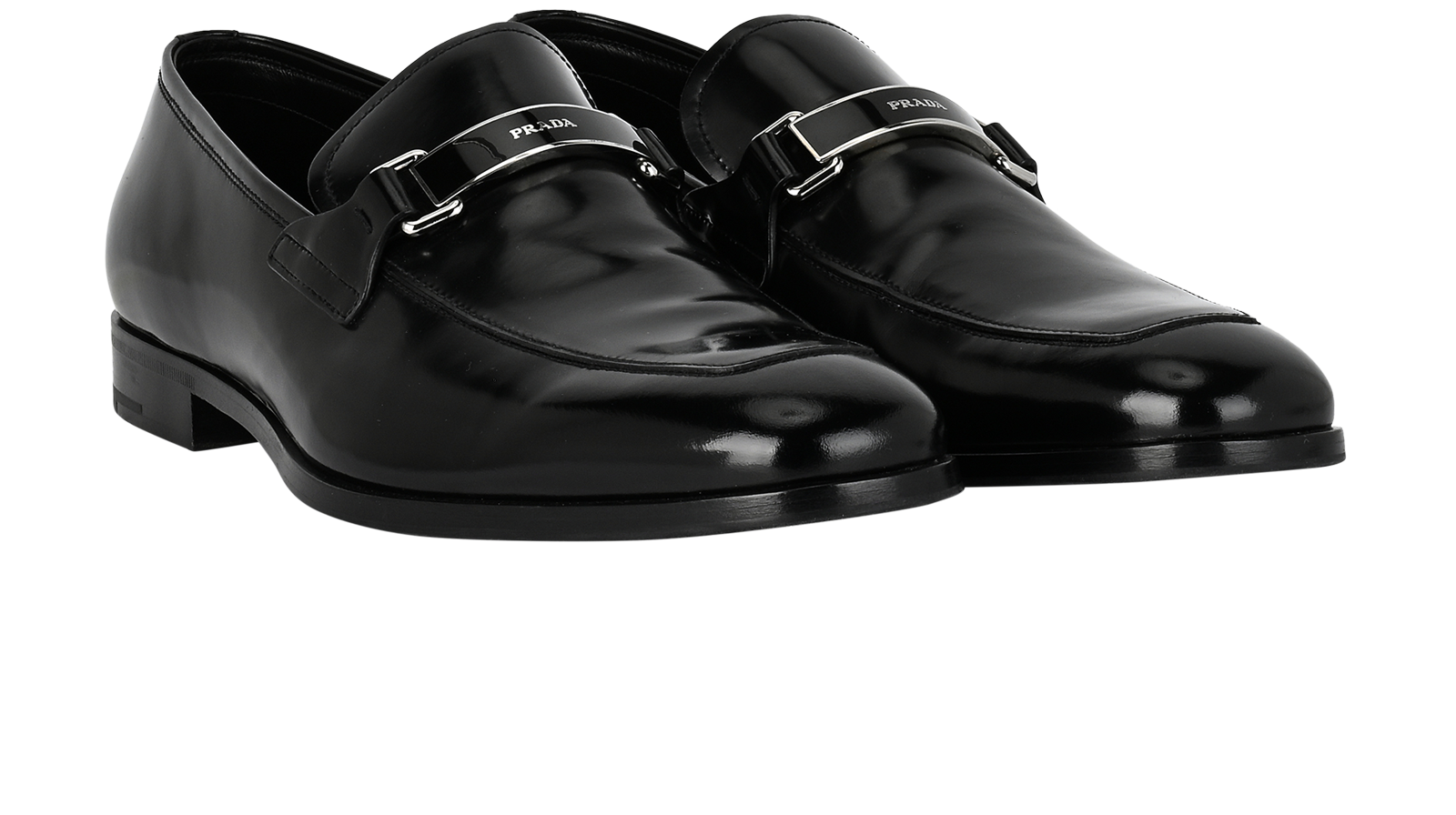 Prada Loafers, &pound;295, Shoes, Black, Leather, Side view