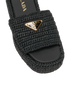 Prada Crochet Flatform Slides, &pound;395, Shoes, Black, Raffia, Other view