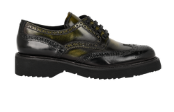 Prada Ombre Brogues, Leather, Green/Black, UK4.5, 2*