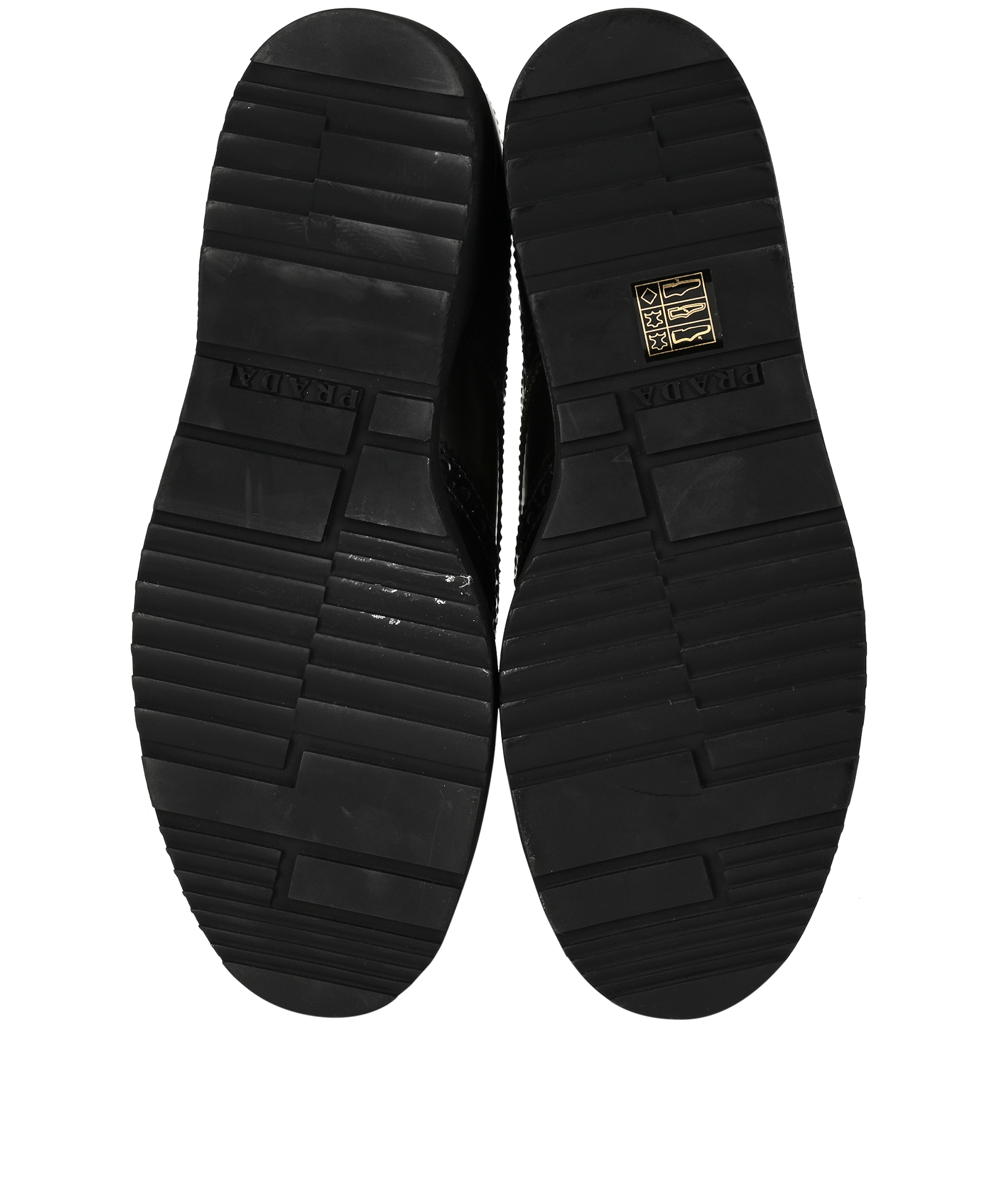 Prada Ombre Brogues, &pound;220, Shoes, Black/Green, Leather, Top view