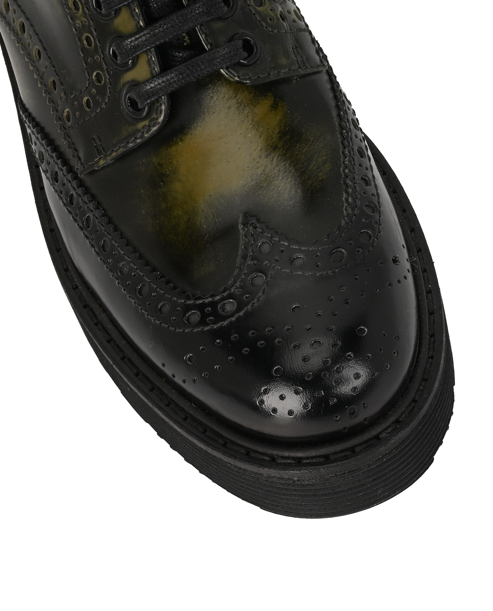 Prada Ombre Brogues, &pound;220, Shoes, Black/Green, Leather, Other view