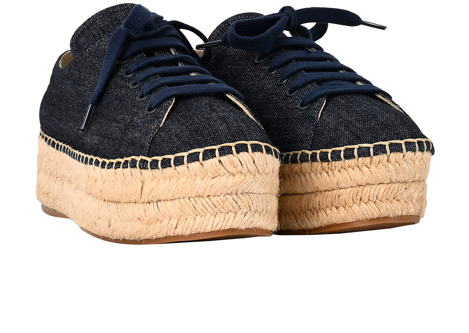 Prada Denim Espadrilles, &pound;220, Shoes, Blue, Cotton/Leather, Side view