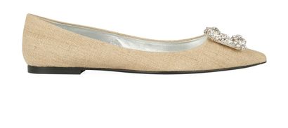Roger Vivier Flower Strass Buckle Ballet Flats, front view