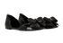 Salvatore Ferragamo Barbados Bow Flats, &pound;70, Shoes, Black, Rubber, Side view