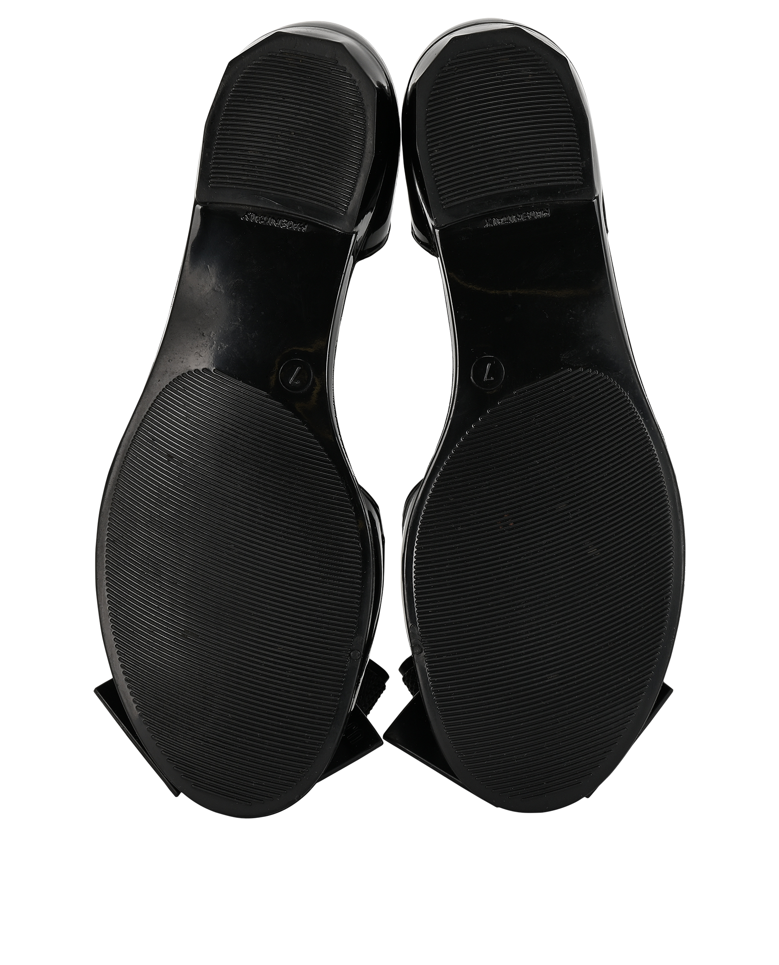Salvatore Ferragamo Barbados Bow Flats, &pound;70, Shoes, Black, Rubber, Top view
