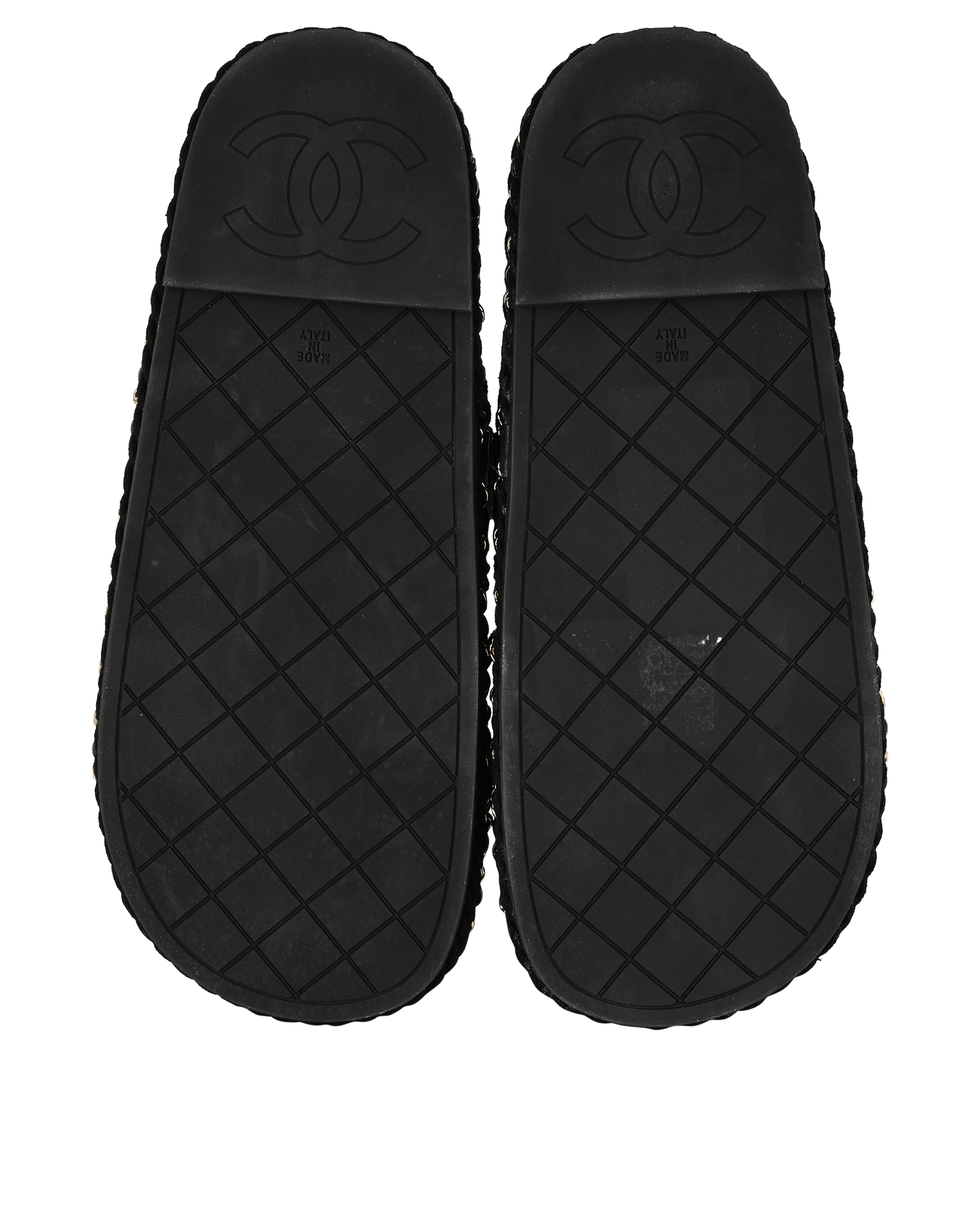 Chanel Rope Mules, &pound;495, Shoes, Black, Fabric, Top view