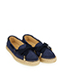 Tod's Navy Espadrille Shoes, side view