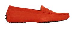 Tod's Suede Driving Loafers, leather, red, 4, 4*, DB/B