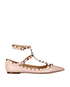 Valentino Double Ankle Strap Ballerinas, front view