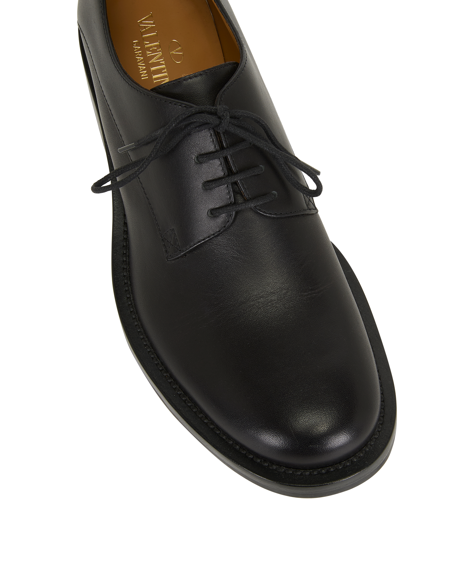 Valentino Garavani Roman Stud Derby Shoes, &pound;280, Shoes, Black, Leather, Other view