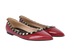 Valentino Rockstud Pointed Toe Ballet Flats, side view