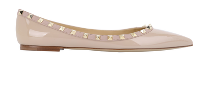 Valentino Rockstud Flats, front view